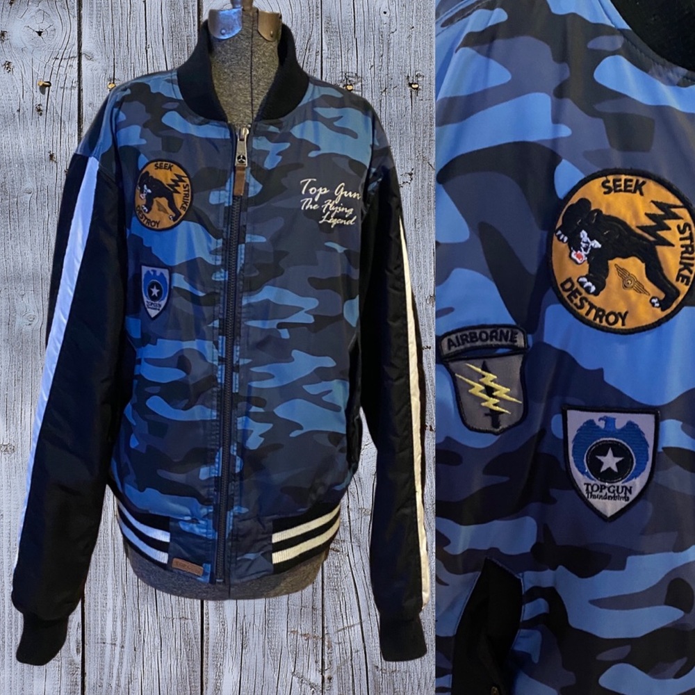 Top Gun MA-1 Bomber with patches. EUC